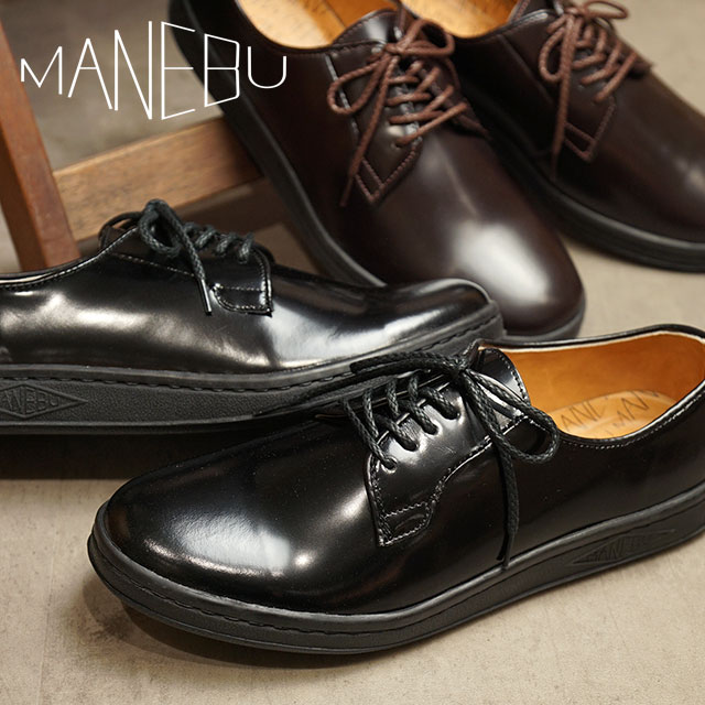 樂天商城 - 【最大100%ポイントバック】MANEBU マネブ ヒヒン フェイススキン メンズ レザーシューズ [MNB-001B] HIHIN FACE SKIN プレーントゥ スニーカー 当店激オシ 正規取扱店