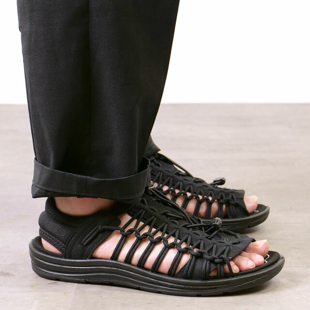 【最大100%ポイントバック】【先着で限定プレゼント】KEEN キーン メンズ サンダル ユニーク ツー オーティー [1027290 SS23] M UNEEK II OT キャンプ アウトドアシューズ Black/Black 正規取扱店