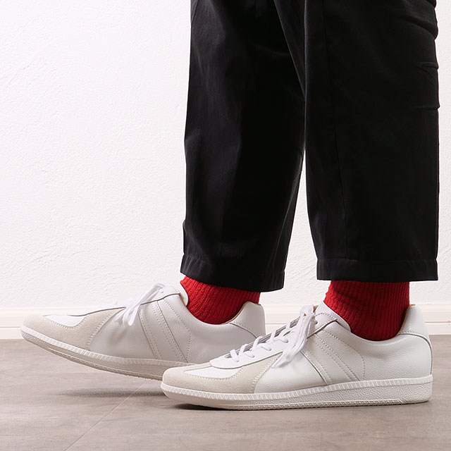 樂天商城 - 【最大100%ポイントバック】GERMAN TRAINER ジャーマントレーナー ミリタリーシューズ [42500 SS23] GERMAN TRAINER REPRODUCTED EDITION MODEL メンズ・レディース 靴 スニーカー トレーニングシューズ WHT/WHT 白 ホワイト系 正規取扱店