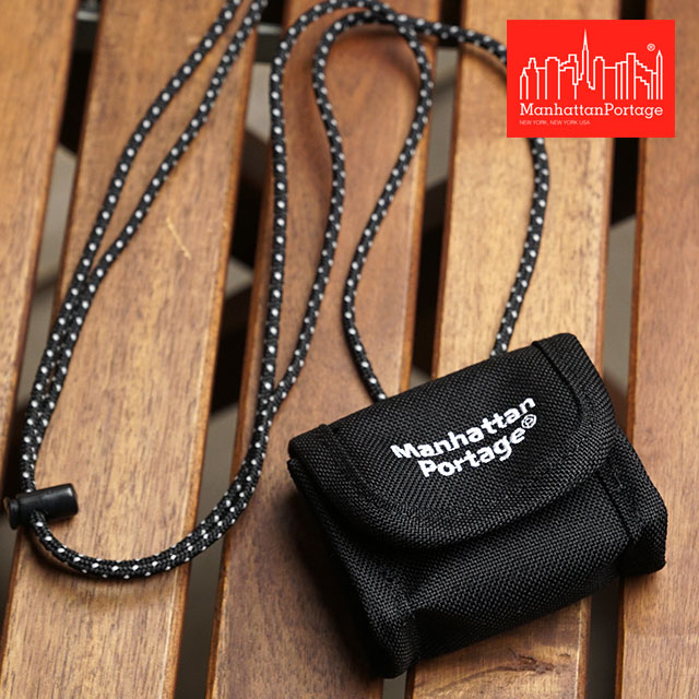 【最大100 ポイントバック】Manhattan Portage マンハッタンポーテージ コブルヒル エアポッズポーチ MP2018 FW22 Cobble Hill AirPods Pouch メンズ レディース イヤホンポーチ Black 黒 ブラック系【メール便可】 正規取扱店