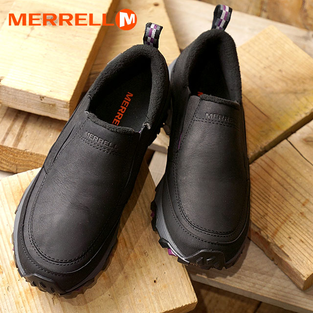 メレル MERRELL レディース コールドパック アイスプラス モック ウォータープルーフ W COLDPACK ICE＋ MOC WATERPROOF ウィンターシューズ 靴BLACK （J15752）【e】