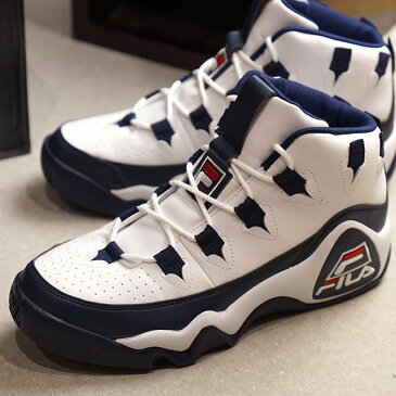 【月間優良ショップ】フィラ FILA メンズ グラントヒル1 GRANT HILL 1 スニーカー 靴 ホワイト/Fネイビー/Fレッド ホワイト系 （F0410-0215 FW19）