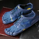 ビブラムファイブフィンガーズ メンズ Vibram FiveFingers ジム フィットネス カジュアル向け 5本指シューズ KSO EVO ベアフット Navy/Navy ネイビー系 (19M0703 SS19)