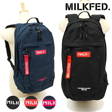 ミルクフェド MILKFED. リュック バー アンド アンダーロゴ ビッグ バックパック BAR & UNDER LOGO BIG BACKPACK メンズ・レディース デイパック （3194078 FW19）