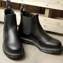 ドクターマーチン Dr.Martens 2976 ホワイトステッチ チェルシーブーツ 2976 WHITE STITCH （26257001 FW20） メンズ レディース サイドゴアブーツ BLACK ブラック系