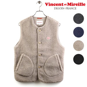 ヴァンソン エ ミレイユ VINCENT ET MIREILLE ボア ベスト BOA VEST メンズ・レディース フリースベスト （25100 FW20）