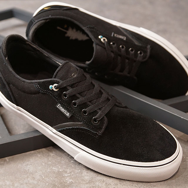 エメリカ Emerica スニーカー ディクソン DICKSON （6102000130-715 FW21） メンズ・レディース スケートボーディング シューズ スエード・マイクロファイバー BLACK/WHITE/GOLD ブラック系