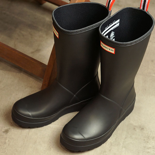 【先着でバッグラバータグプレゼント！】ハンター HUNTER レディース オリジナル プレイブーツ トール W ORIGINAL PLAY BOOT TALL （WFT2007RMA-BLK） ラバーブーツ Black ブラック系