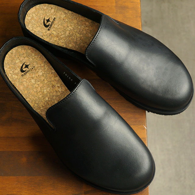 ムーンスター シナジークラフト MOONSTAR SYNERGY CRAFTS レザーサンダル タッカ TUCKA （54322606 FW21） メンズ・レディース 日本製 革靴 サボ BLACK ブラック系