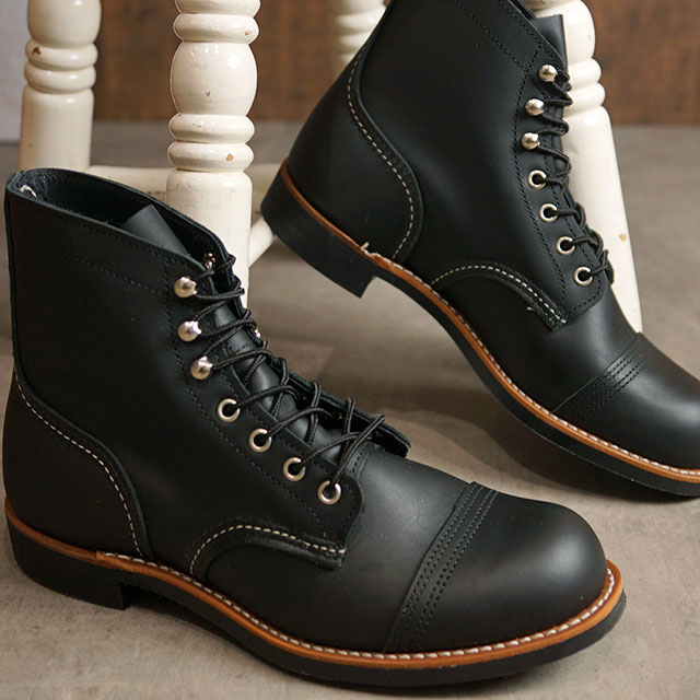 【返品交換送料無料】レッドウィング REDWING アイアンレンジャー メンズ ワークブーツ （＃8084 ） IRON RANGER RED WING Dワイズ ブラックハーネス 黒 ブラック系