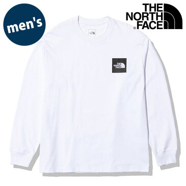 【8/26限定！楽天カードで13倍】ザ ノースフェイス THE NORTH FACE メンズ ロングスリーブスクエアロゴティー [NT82136-W2 FW22] L/S Square Logo Tee TNF アウトドア トップス 長袖Tシャツ ホワイト2【メール便可】