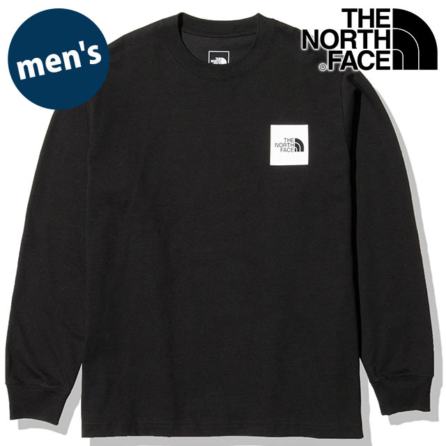 【8/26限定！楽天カードで13倍】ザ ノースフェイス THE NORTH FACE メンズ ロングスリーブスクエアロゴティー [NT82136-K2 FW22] L/S Square Logo Tee TNF アウトドア トップス 長袖Tシャツ ブラック2【メール便可】