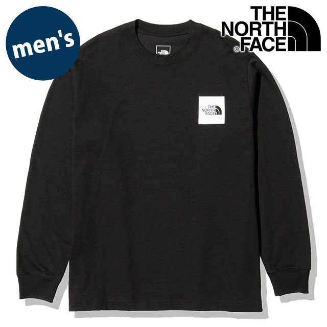 【8/26限定！楽天カードで13倍】ザ ノースフェイス THE NORTH FACE メンズ ロングスリーブスクエアロゴティー [NT82136-K2 FW22] L/S Square Logo Tee TNF アウトドア トップス 長袖Tシャツ ブラック2【メール便可】