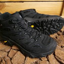 メレル MERRELL モアブ3 シンセティック ミッド ゴアテックス メンズ トレッキングシューズ （J500249 SS22） M MOAB 3 SYNTHETIC MID GORE-TEX キャンプ アウトドア スニーカー 完全防水 TRIPLE BLACK 黒 ブラック系