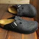 rPVgbN BIRKENSTOCK {Xg E[ i160371/160373 FW22j Boston Wool YEfB[X NbO T_ Anthrazit