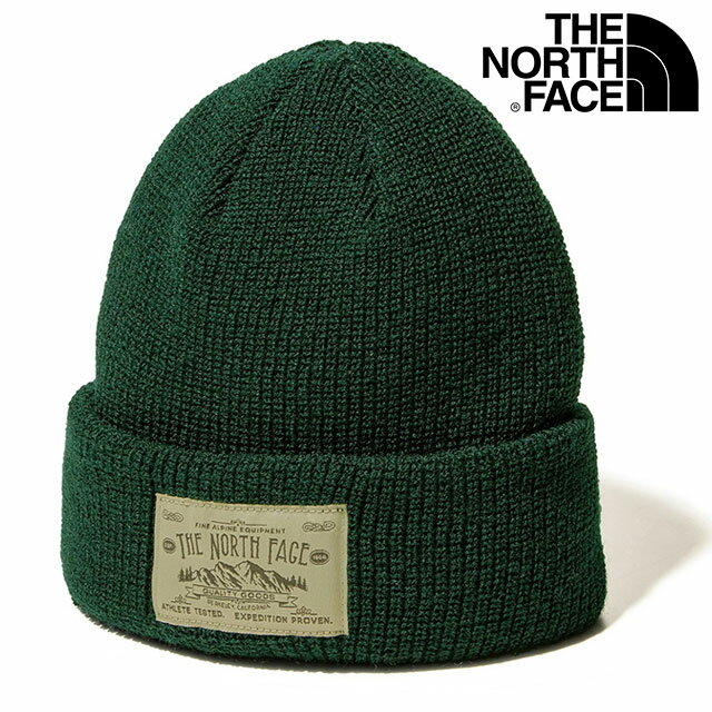 【返品・交換可】ザ ノースフェイス THE NORTH FACE ステッチワークビーニー （NN42236-PG FW22） Stitchwork Beanie メンズ・レディース TNF アウトドア 帽子 フリーサイズ ニットキャップ ニット帽 ポンデローサグリーン【メール便可】