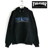 スラッシャー THRASHER メンズ スウェットパーカー （314328 FW22） PYRAMID HOOD トップス フーディー プルオーバー BLACK【ts】