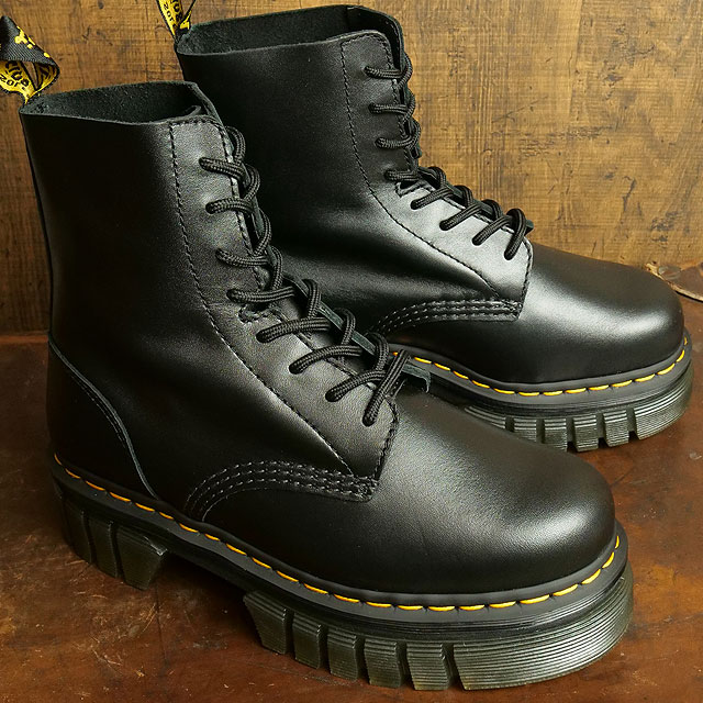 ドクターマーチン Dr.Martens レディース 8ホールブーツ オードリック 8アイレット （27149001 FW22） Audrick 8i Boot Black Nappa Lux