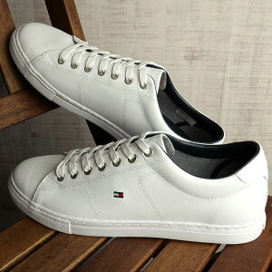 ȥߡҥե TOMMY HILFIGER  ˡ å󥷥쥶ˡ FM02157-100 FW22 ESSENTIAL LEATHER SNEAKER WHITE  ۥ磻ȷϡts