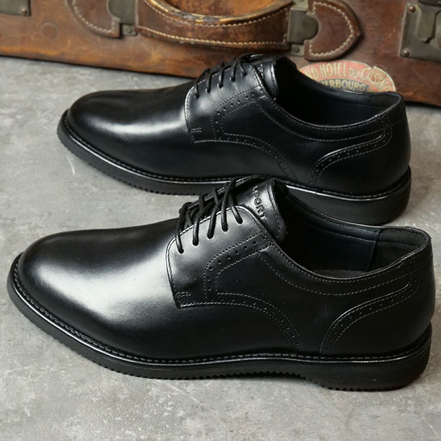 ロックポート ビジネスシューズ メンズ ロックポート ROCKPORT レザーシューズ ドレスポーツ ヘリテージ プレーン トゥ （CI9716W FW22） Dressports Heritage Plain Toe メンズ 革靴 ワイドワイズ ビジネス Black 黒 ブラック系