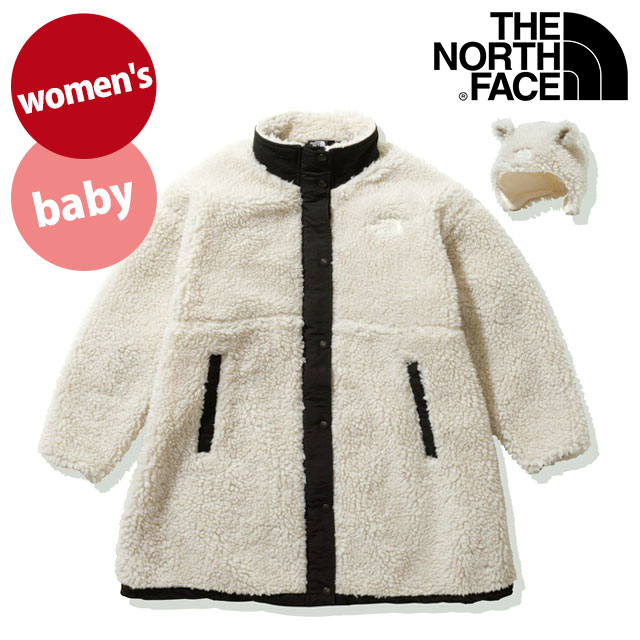 ザ ノースフェイス THE NORTH FACE レディース マタニティバイオフリースジャケットアンドベビーキャップ （NAM72201-VW FW22） Maternity Bio Fleece Jacket & Baby Cap TNF アウトドア マタニティウェア ボアフリースコート ヴィンテージホワイト