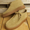 クラークス Clarks メンズ スニーカー トーヒルハイ （26173663） Torhill Hi 靴 モカシン 厚底ソール DarkSand-Suede