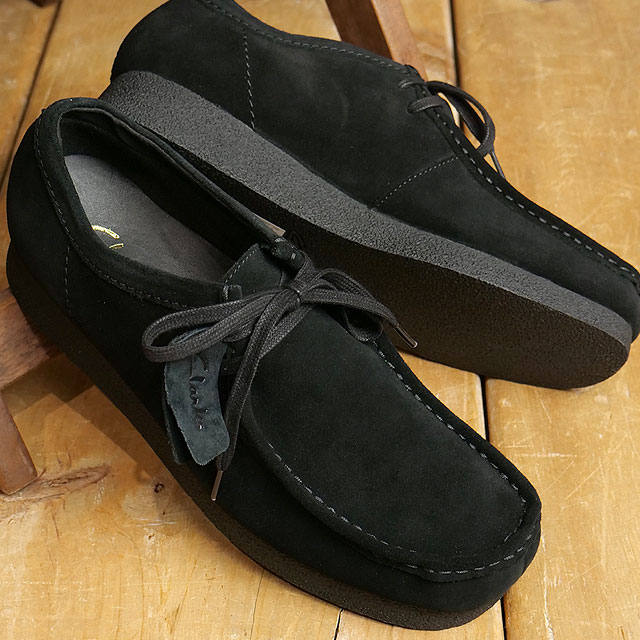 クラークス Clarks メンズ スニーカー ワラビーエヴォ ウォータープルーフ （26172817/26177833） WallabeeEVO WP 靴 モカシン 防水 Black-Sde