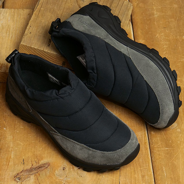 楽天SHOETIMEメレル MERRELL スリッポン ウィンターモック ゼロ （J005601 FW23） U WINTER MOC ZERO メンズ・レディース 防寒靴 撥水シューズ スニーカー BLACK 黒 ブラック系【e】【ts】