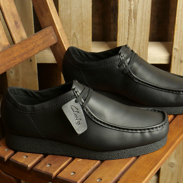 クラークス Clarks メンズ スニーカー ワラビーエヴォ ウォータープルーフ 26173665/26177832 WallabeeEVO WP 靴 モカシン 防水 Black-Leather【ts】