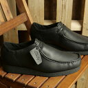 クラークス Clarks メンズ スニーカー ワラビーエヴォ ウォータープルーフ （26173665/26177832） WallabeeEVO WP 靴 モカシン 防水 Black-Leather