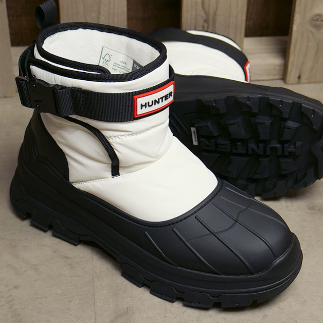 ハンター HUNTER レディース イントレピッド ショート バックル スノーブーツ （WFS2000NYR-WHB FW23） W INTREPID SHORT BUCKLE SNOW BOOT 靴 ウィンターブーツ 防寒 white/black【s】【e】