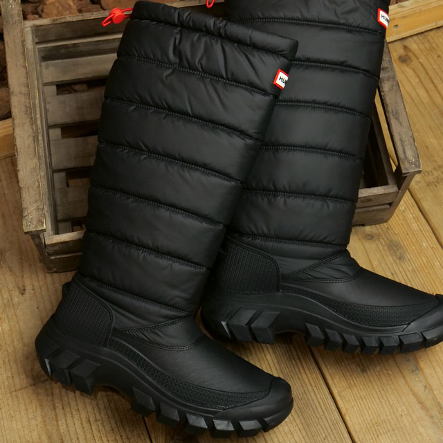 n^[ HUNTER fB[X Cgsbh g[ Xm[u[c iWFT2108WWU-BLK FW23Q4j W INTREPID TALL SNOW BOOT C EB^[u[c h black  ubNnytsz