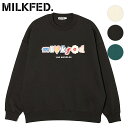 【1/30限定！楽天カード＆エントリーで13倍】ミルクフェド MILKFED. レディース パッチ スウェットシャツ [103234012005 FW23WINTER] PATCH SWEATSHIRT トップス クルーネック トレーナー 長袖【cpn】