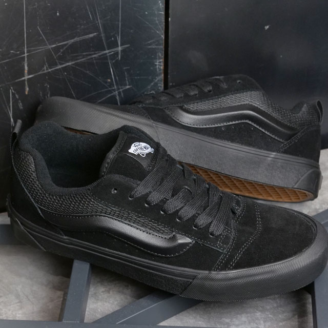 【最大100%ポイントバック!】バンズ VANS メンズ スニーカー ニュースクール [VN0009QCBKA FW24] Knu Skool 靴 ローカット ヴァンズ BLACK/BLACK