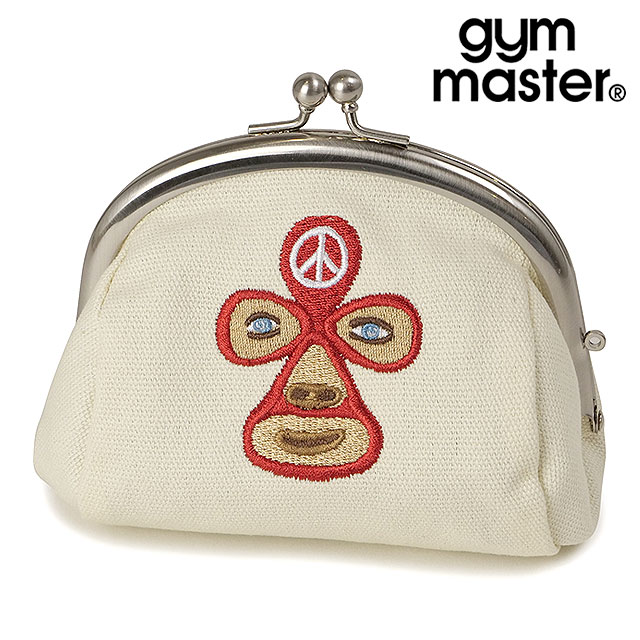 ジムマスター GYM MASTER 覆面レスラー ガマグチポーチ （G421735-01 FW24） メンズ・レディース 小物入れ ミニ財布 がま口 ホワイト 【メール便可】