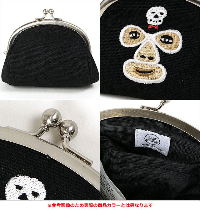 ジムマスター GYM MASTER 覆面レスラー ガマグチポーチ （G421735-01 FW24） メンズ・レディース 小物入れ ミニ財布 がま口 ホワイト 【メール便可】