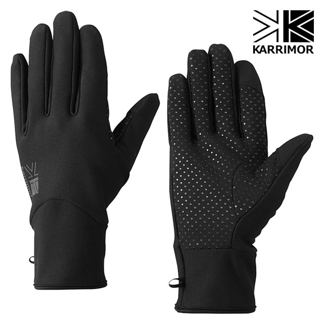 【5/31まで!最大100%ポイントバック!】カリマー KARRIMOR ストレッチフリースグローブ (200161-9000) stretch fleece glove メンズ 手袋 吸汗速乾 スマホ対応 アウトドア Black 【メール便可】【e】 正規取扱店