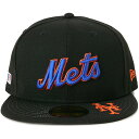 ニューエラ NEWERA キャップ ニューヨーク・メッツ (14307684 FW24) 59FIFTY メンズ・レディース 帽子 MLB ブラック 正規取扱店...