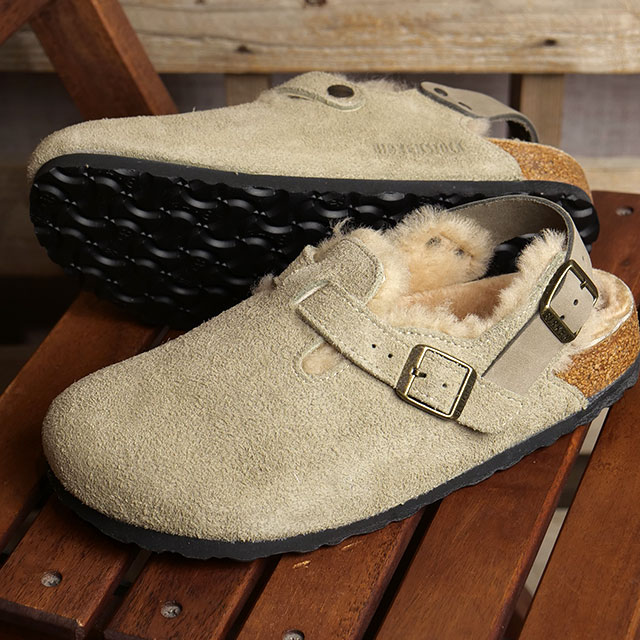 【4/30まで！最大100％ポイントバック！】ビルケンシュトック BIRKENSTOCK サンダル トキオ シアリング （1028349 FW24） TOKIO SHEARLING レディース コンフォートサンダル 健康サンダル TAUPE | SUEDE-LEATHER/FUR【ts】 正規取扱店