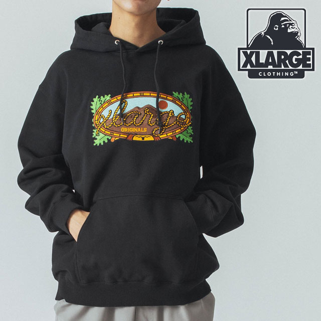 樂天商城 - 【35%OFF/SALE】XLARGE エクストララージ ロープロゴ フーデッド スウェットシャツ [101244012006 FW24WINTER] ROPE LOGO HOODED SWEATSHIRT メンズ x-large エックスラージ トップス プルオーバー フーディー BLACK 正規取扱店【ts】【e】