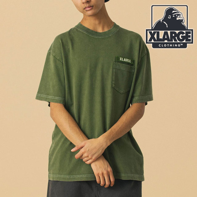 樂天商城 - 【30%OFF/SALE】【ラスト1着】XLARGE エクストララージ ミリタリー ポケットショートスリーブTシャツ [101252011038 SU25] MILITARY POCKET S/S TEE メンズ x-large エックスラージ トップス カットソー 半袖 OLIVE 【メール便可】 正規取扱店【ts】【e】
