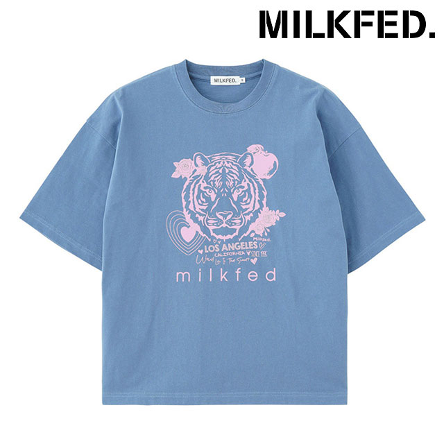 樂天商城 - 【30%OFF/SALE】MILKFED. ミルクフェド タイガーショートスリーブティー [103253011005 FW25] TIGER S/S TEE レディース トップス 半袖Tシャツ BLUE 【メール便可】 正規取扱店【ts】【e】