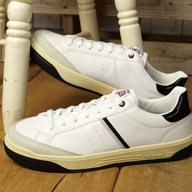 【最大100%ポイントバック】アドミラル Admiral スニーカー マートン [AD826 SS25] MERTON メンズ 靴 カジュアルシューズ White/Black 白 正規取扱店