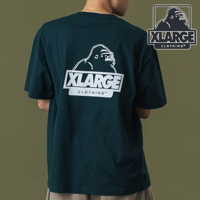 樂天商城 - XLARGE エクストララージ スランテッドOG ショートスリーブTシャツ [101253011001 FW25] SLANTED OG S/S TEE メンズ トップス 半袖 GREEN 【メール便可】 正規取扱店