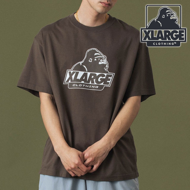 樂天商城 - XLARGE エクストララージ オールドOG ショートスリーブTシャツ [101253011004 FW25] OLD OG S/S TEE メンズ トップス 半袖 BROWN 【メール便可】 正規取扱店