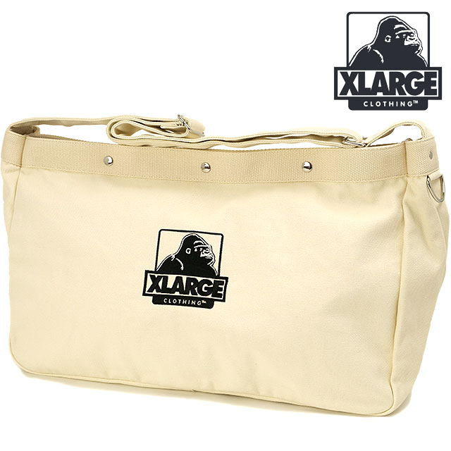 【在庫限り】XLARGE エクストララージ OG ポストマン ビッグショルダーバッグ 101253053006 FW25SPOT OG POSTMAN BIG SHOULDER BAG メンズ レディース 鞄 大き目 斜め掛け OFF-WHITE 正規取扱店【ts】