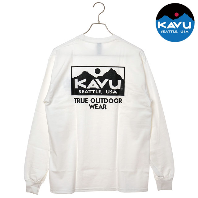 樂天商城 - 【30%OFF/SALE】KAVU カブー ロングスリーブ トゥルーロゴTシャツ [19822326 FW25] LS TRUE Logo Tee メンズ トップス カットソー 長袖 クルーネック White/Black 【メール便可】 正規取扱店【ts】【e】