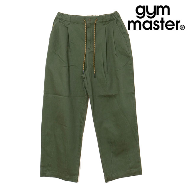 樂天商城 - 【最大100%ポイントバック】GYM MASTER ジムマスター 10ozストレッチカツラギツータックパンツ [G621747-46 FW25] メンズ ボトムス ロングパンツ クライミングパンツ オリーブ(カツラギ) 正規取扱店