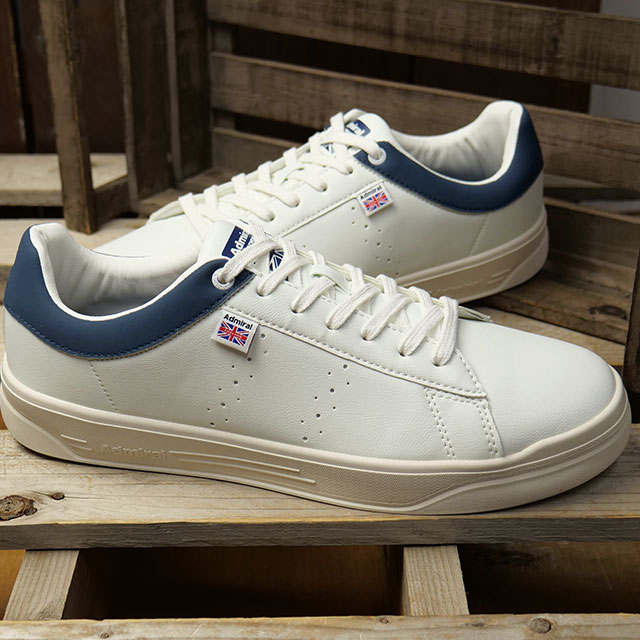 【最大100%ポイントバック】アドミラル Admiral スニーカー ケンブリッジ [AD828 FW25] CAMBRIDGE メンズ・レディース 靴 カジュアルシューズ 抗菌防臭インソール White/Navy 正規取扱店