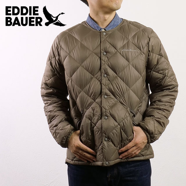 エディー・バウアー Eddie Bauer インナーダウンカーディガン [E942456M-38 FW25] INNER DOWN CARDIGAN メンズ アウター ライトダウンジャケット リップストップナイロン アウトドア BARK 正規取扱店